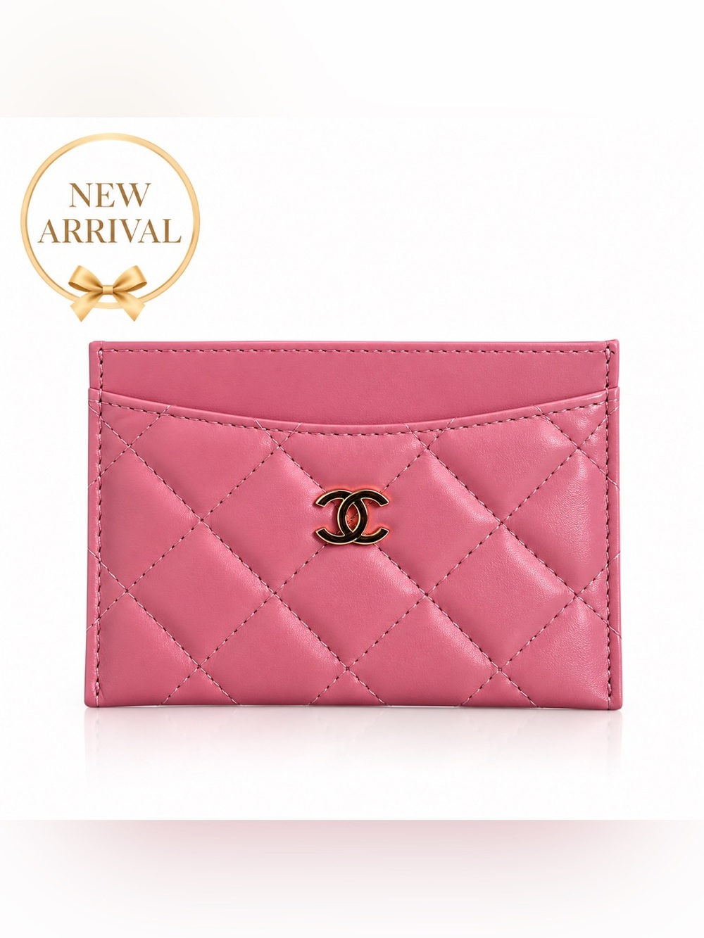 🩷 Quilted Card Holder – Pink 🩷